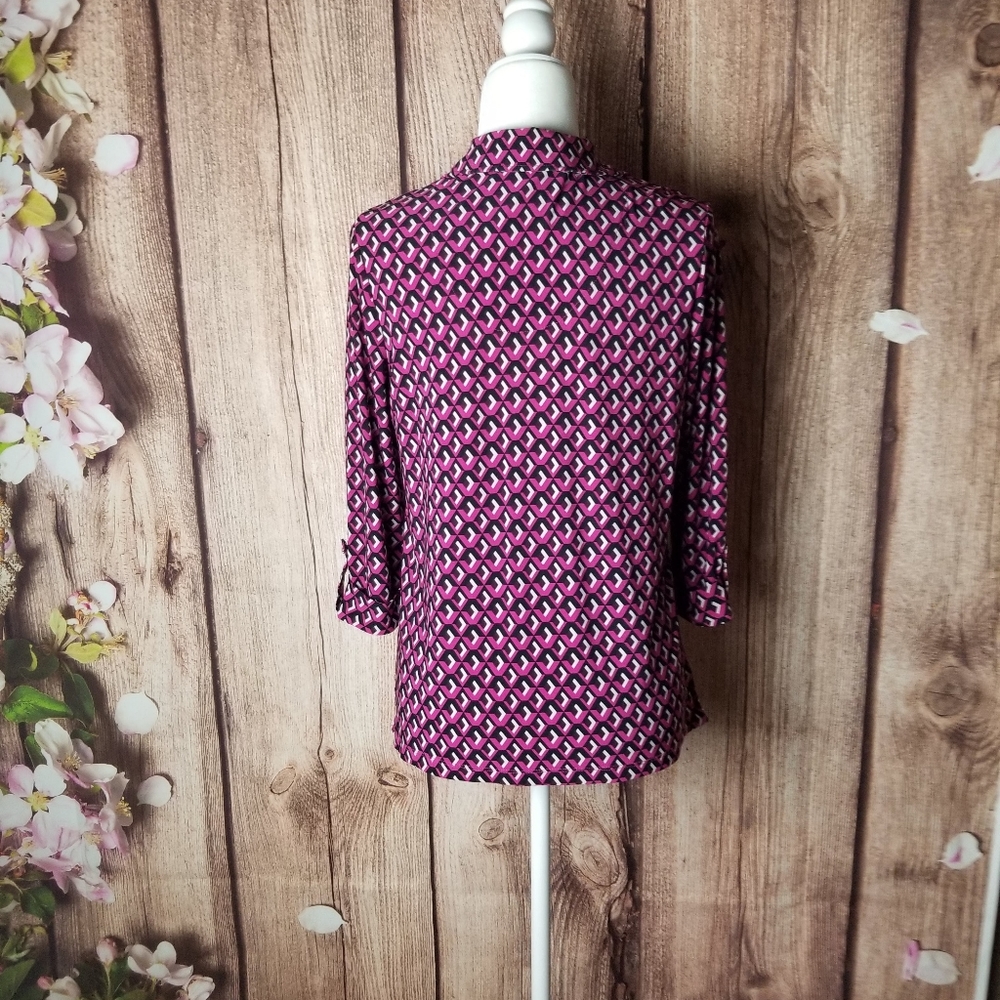 Tommy Hilfiger half zip 3/4 sleeves top size S/P - Picture 4 of 8